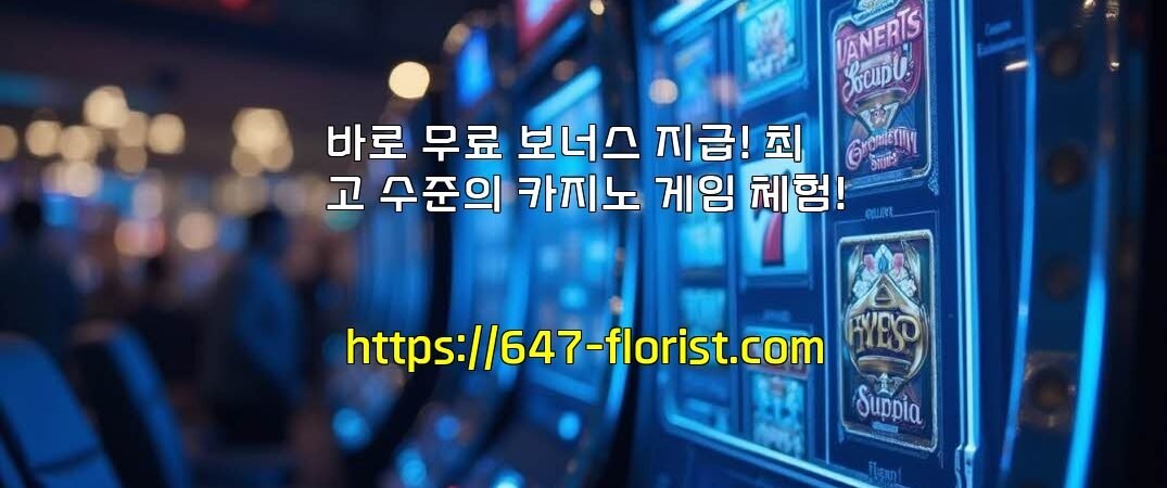 바로 무료 보너스 지급! 최고 수준의 카지노 게임 체험!