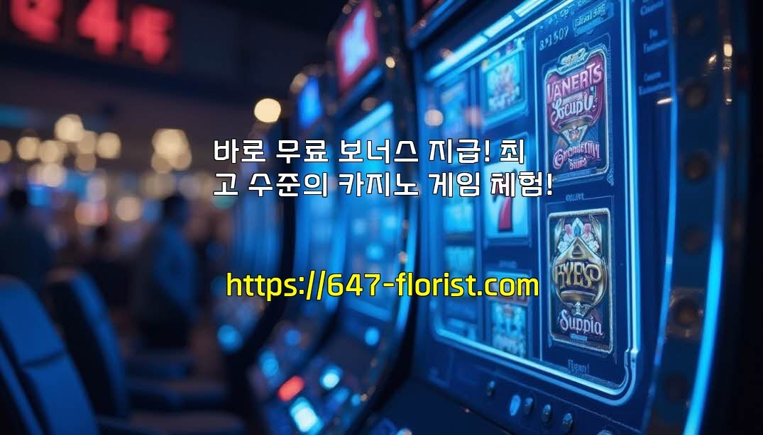 바로 무료 보너스 지급! 최고 수준의 카지노 게임 체험!